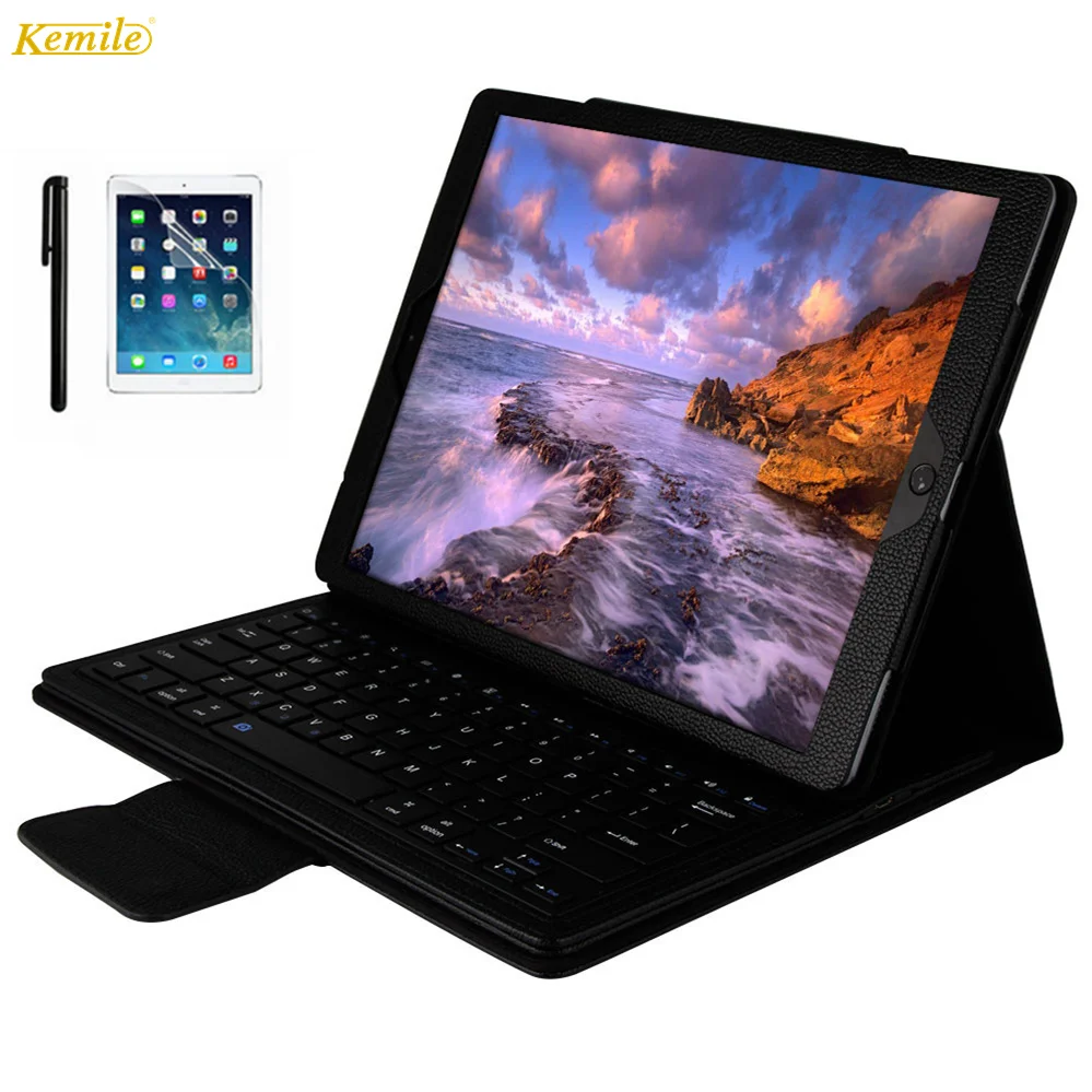 Роскошный чехол Kemile с Bluetooth клавиатурой для iPad pro 12 9 (2017) беспроводная клавиатура