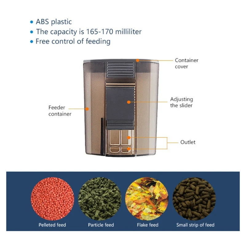 

Aquarium Mini Feeding Device Intelligent Automatic Timing Machine Fish Feeder Battery Operated Household Fish Food Feeder
