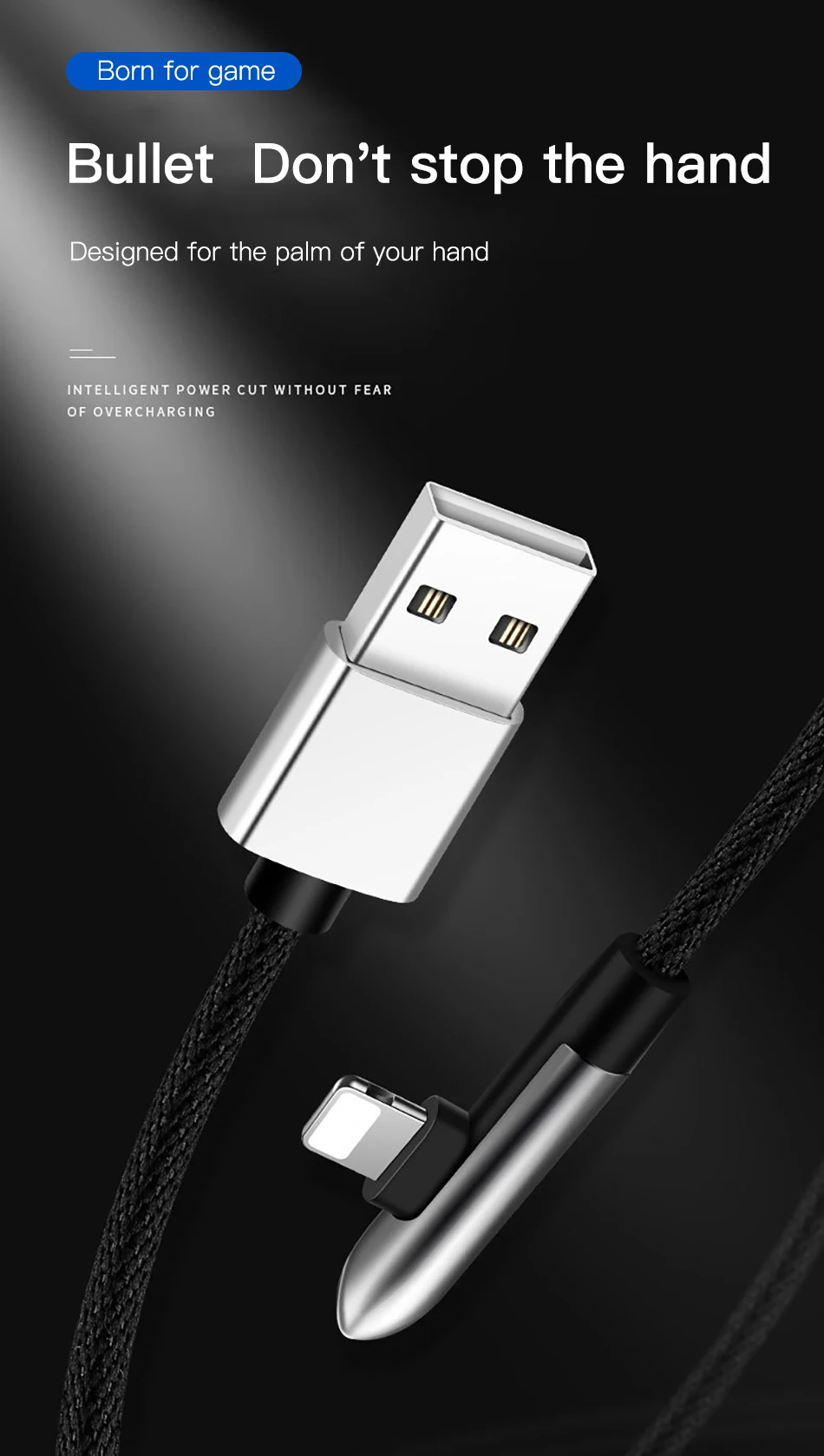 !ACCEZZ USB Cable For Apple iPhone X XS MAX XR 8 7 6 6S 5 5S Plus IOS 10 11 12 Lighting Charger Bullet Style Data USB Cable Cord (1)