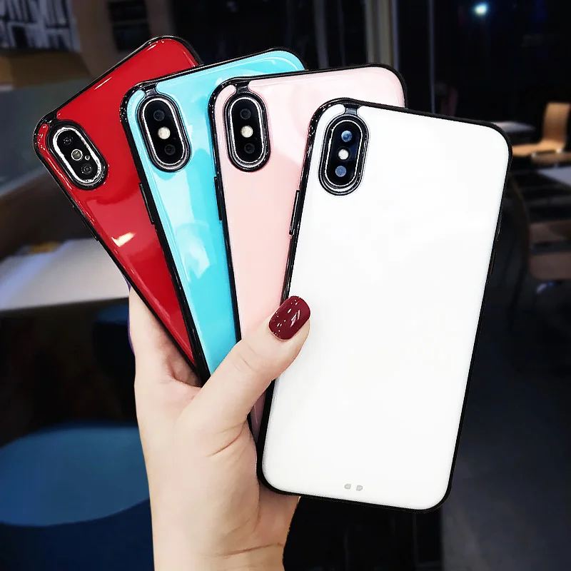 

Simple Candy Color Phone Case For iphone X XR XS Max 6 6s 7 8 Plus Ultra-thin Soft Silicone Shockproof Bumper Frame Back Cover