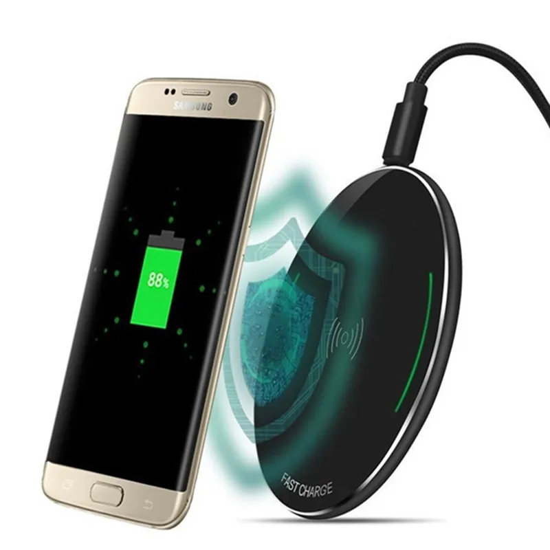 

Fast Wireless Charger For iPhone 8 Plus X Qi Wireless Charging Pad for Galaxy S8 S7 S6 Note 8 For All Qi-Enabled Phone Charger