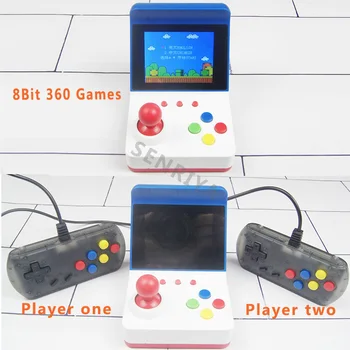 

New 3 Inch Mini Handheld Game Console 8 bit 360 Games Player Video Games double rocker rechargeable Portable Retro AV
