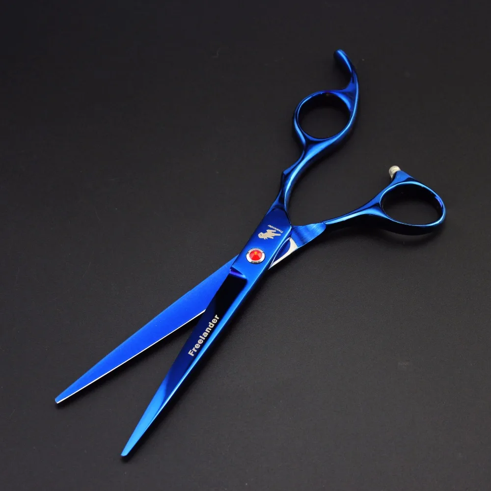 Günstige 7 zoll blau pet schere friseur set 4 stück set kombination biegen schere dünner spezielle schere Japanischen hairdressi