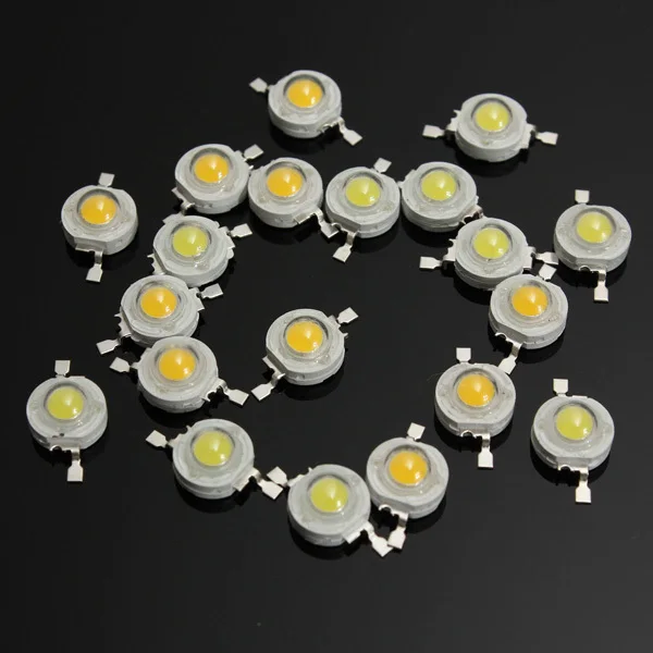 50PCS 1W Led Chip 100-110LM Pure White High Power LED Beads