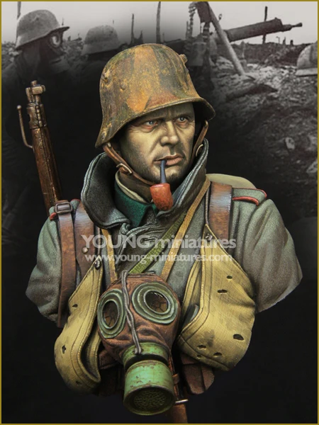 

1/10 STORMTROOPER WWI Resin Figure Bust GK Military theme of World War I Uncoated No colour