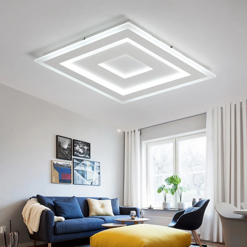  NEO Gleam Ultra-thin Surface Mounted Modern Led Ceiling Lights lamparas de techo Rectangle acrylic/ - 32833648413