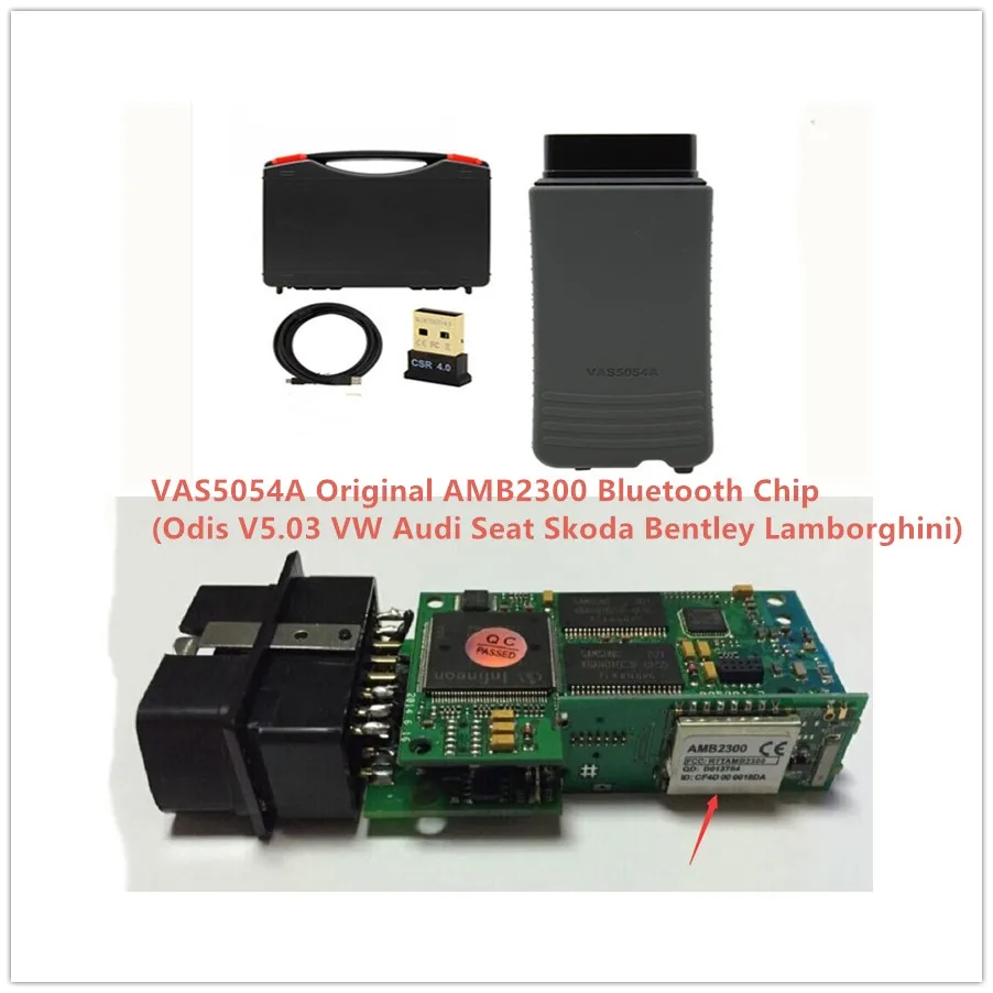 VAS5054A Одис 5,03 для VW AUDI SEAT Skoda Bentley Lamborghini VAS 5054A OBD2 диагностический инструмент с Bluetooth 4,0 AMB2300 Oki полный чип - Цвет: Odis 5.03 AMB2300