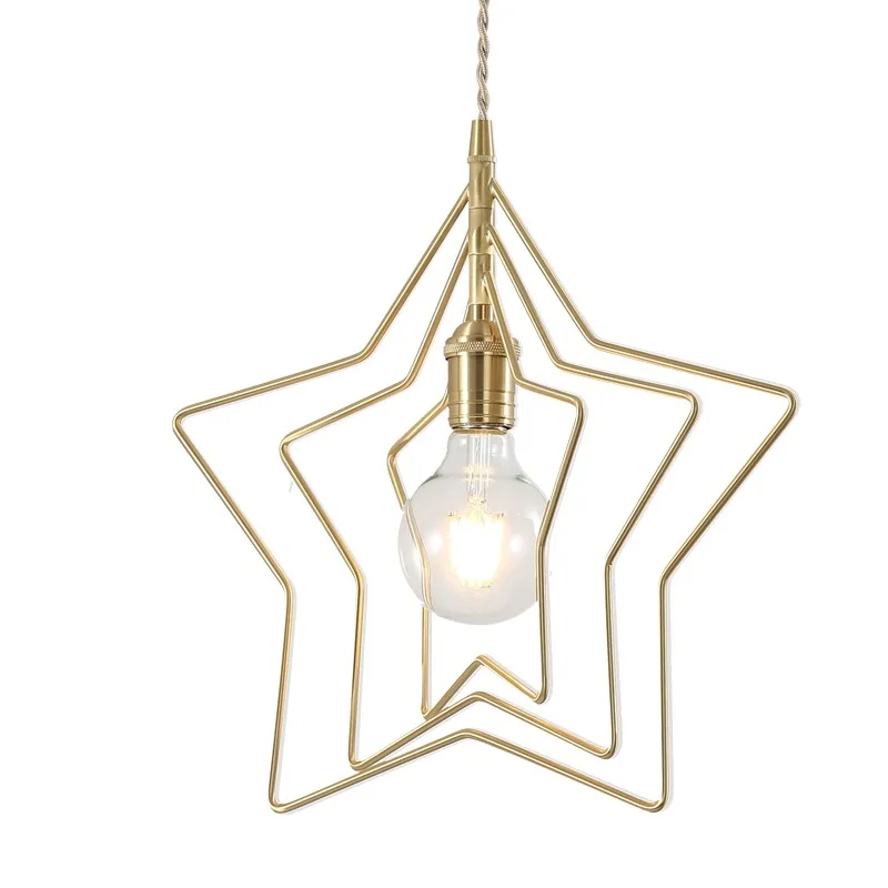 

Star copper nordic lamp led pendant lights free shipping pendant lamp