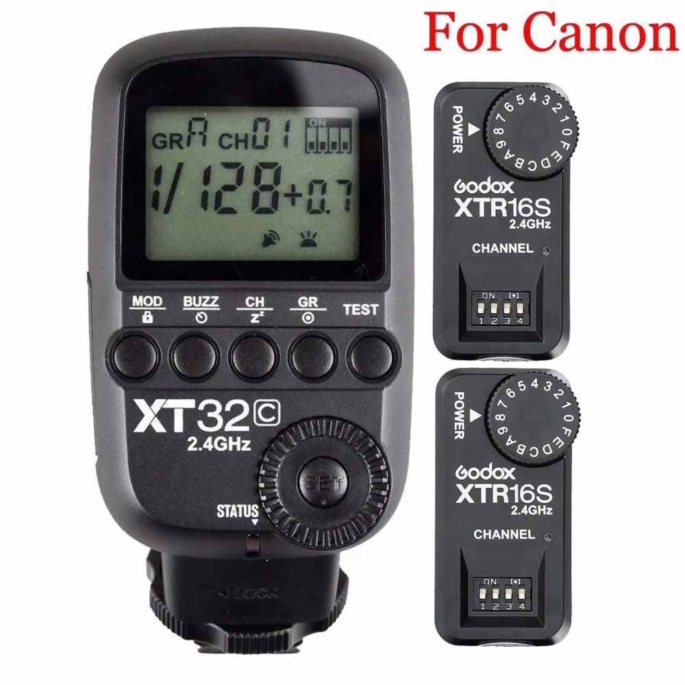 

Godox 2.4G 1/8000s Flash Trigger XT32C + 2pcs XTR-16S Receivers for V860 II V850