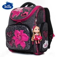 Delune Cartoon School Bags Backpack for Girls Boys Bookbag Flower Pattern Children Orthopedic Backpack Mochila Infantil Grade 3 Delune Cartoon School Bags Backpack for Girls Boys Bookbag Flower Pattern Children Orthopedic Backpack Mochila Infantil Grade 3