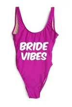 Skuggnas Bride vibes Women Bathing suit Sleeveless One Piece Suit Off The Shoulder Bridal Jumpsuit High Cut  monokini Bodysuit