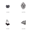 1pc Black White Biker Patches for Clothes Iron on Clothing Letter Appliques Skull Star Stripes Embroidered Sticker Round Badge ► Photo 2/6