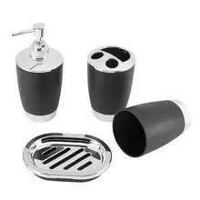 4 шт., набор для ванной из четырех аксессуаров для купального костюма, включая держатель для зубной щетки Tumbier мыльница диспенсер