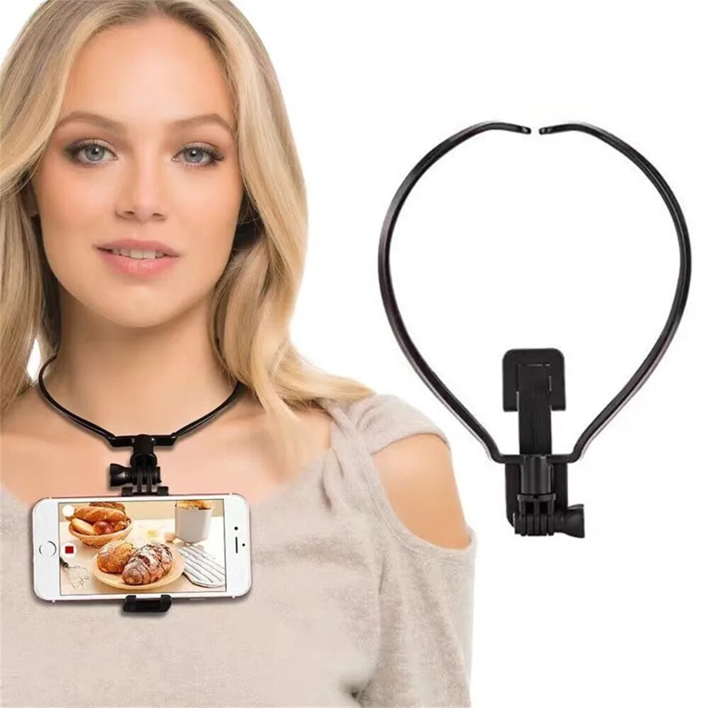 

Universal wearable hanging neck mobile phone holder hands-free lazy phone bracket popular convenience #Zer