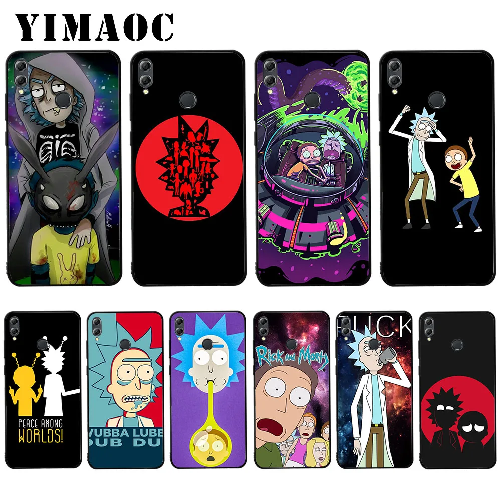 

YIMAOC Rick and Morty Series Soft Case for Huawei Y5 Y6 Y7 Prime Y9 Mate 10 20 Lite Pro Nova 2i 3 3i 4 Lite