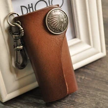 Kweco Вейдер мужской чехол для ключей от известного автомобиля, кошелек для ключей из натуральной кожи, ключница, органайзер для ключей, чехлы для ключей