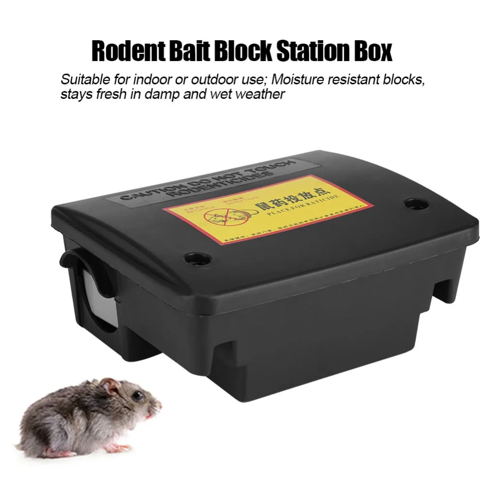 Rodent Bait Block Station Box Case Trap Rat Mouse Mice with Keys Bait