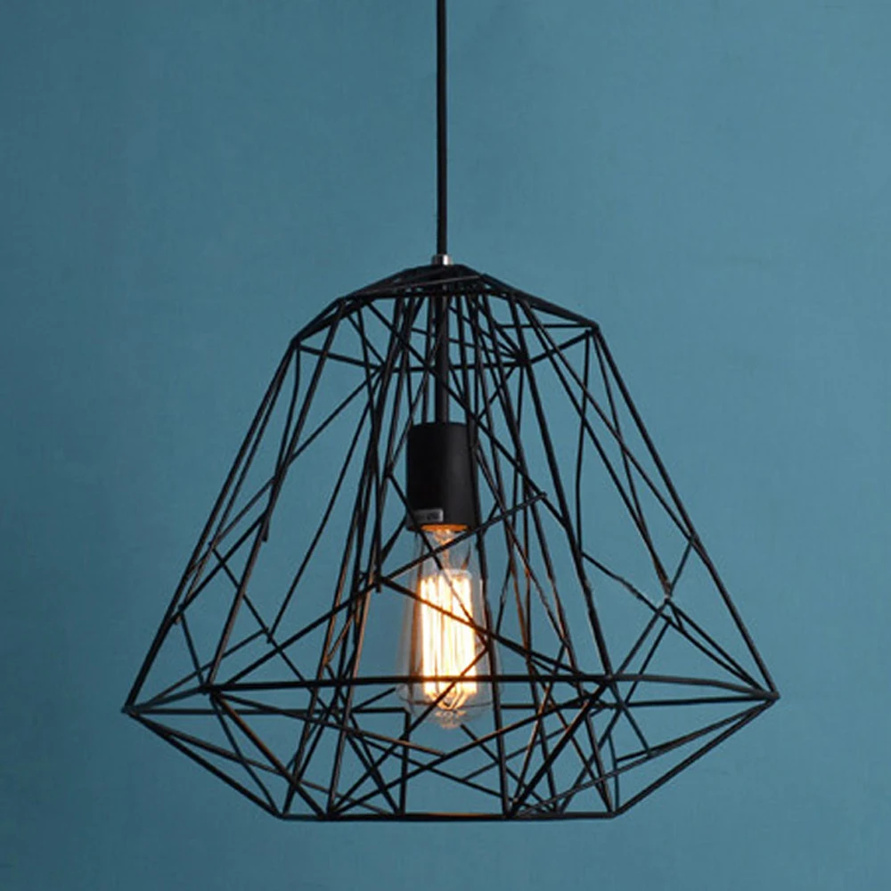 Cord Pendant Lights Vintage Industrial Lighting Bathroom Bar Hotel Kitchen Island Led Light Antique Ceiling Lamp Ce Metal Black