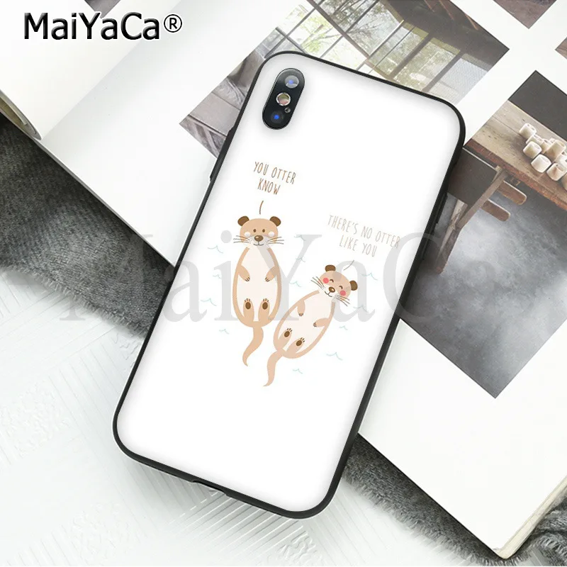 MaiYaCa животное выдра ТПУ силиконовый черный чехол для телефона для iphone 11 pro X XS MAX 66S 7 7plus 8 8Plus 5S SE XR