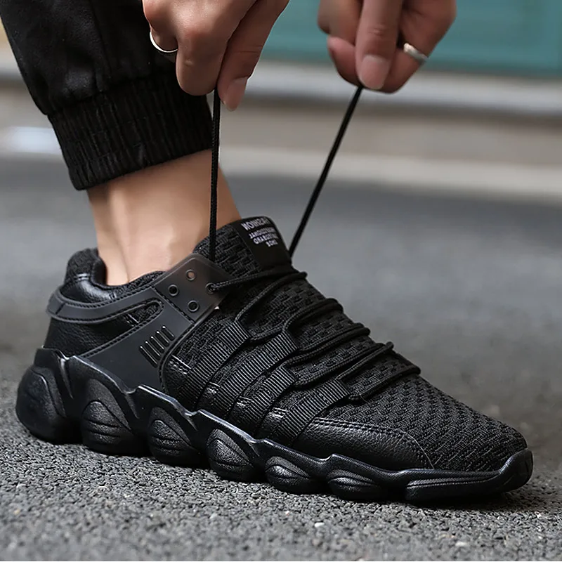 Running Shoes For Men Original Famous Brand Light Lace-Up Big Man Sneakers Adults Air Mesh Breathable Mens Shoes Sports Shoes