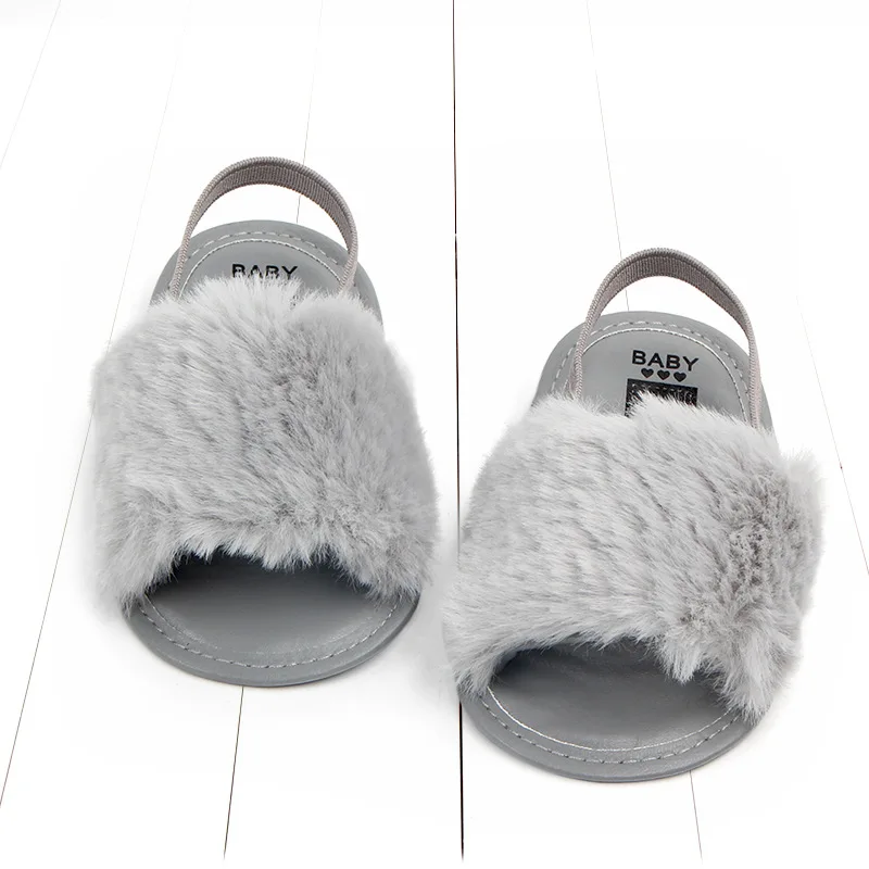 Baby Sandals for Girls Beach Sandals 2019 Summer New Kids Shoes Lovely Plush Toddler Princess Non-slip Crib Slippers Kids Gifts (3)