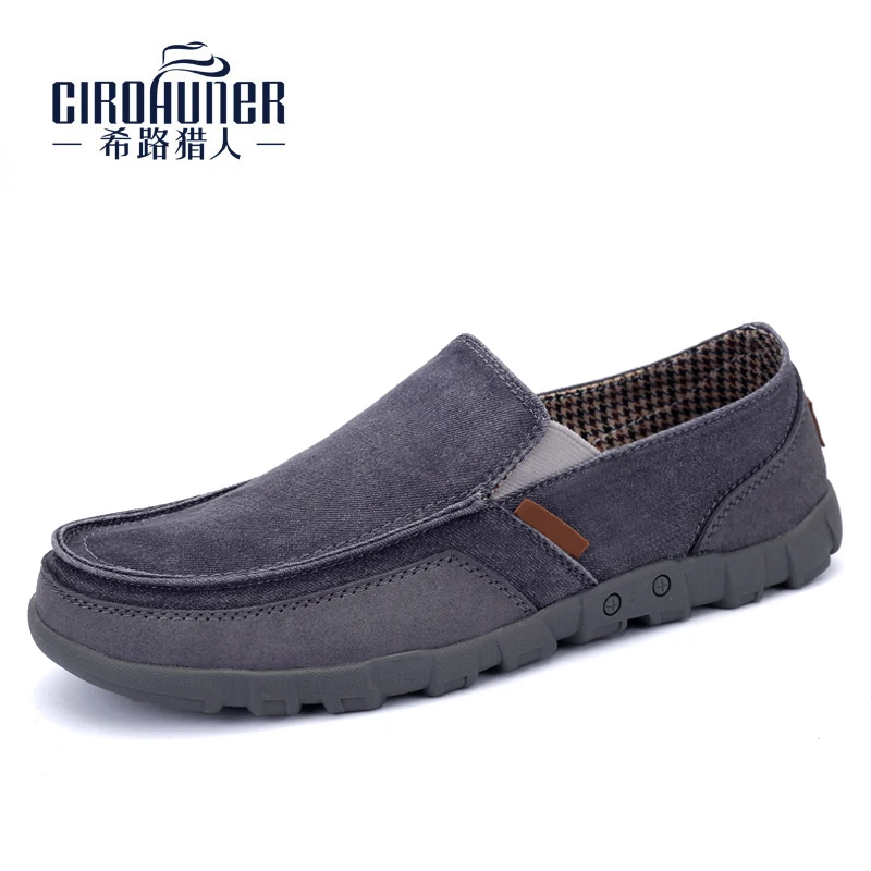 

2017 Fashion spring and autumn Men Canvas Shoes Breathable Men Shoes Loafers Comfortable plus size Shoes Flats