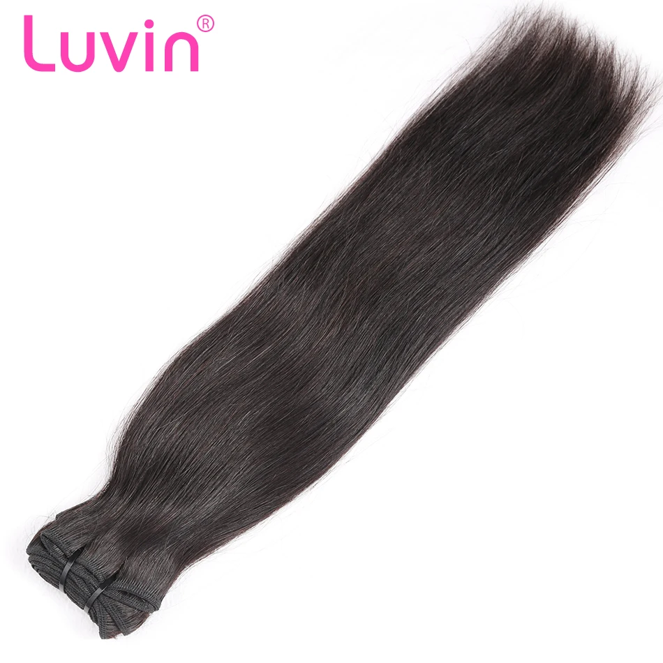 

Luvin 3 4 Bundles Brazilian Virgin Hair Weaves Natural Straight 100% Human Hair Weave Bundles Unprocessed Hair Weaving Extension