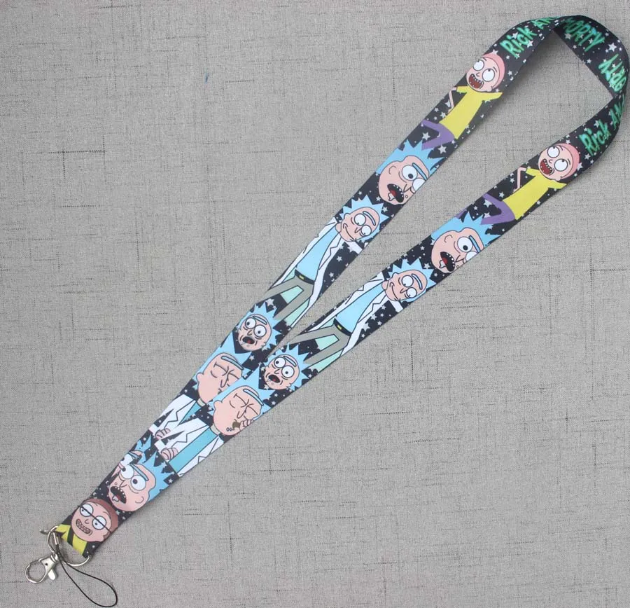

Rick and Morty Anime Cell Phone Neck Strap Lanyards Key Chain cute ID Badge Key Rings Cosplay Accessories