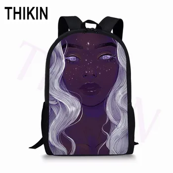 

THIKIN Shiny African Girls Printed Kids Bags Children Backpack Fashion Student School Bag Kids Casual Book Bag Shoulder Bags