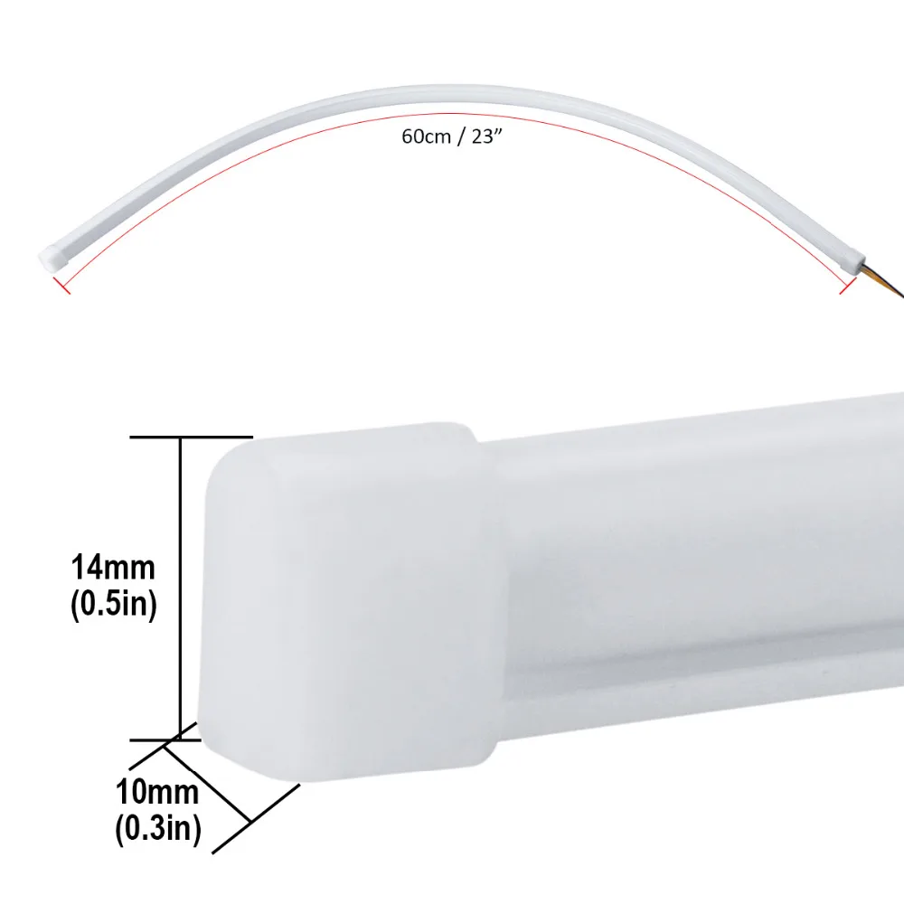 60 см светодио дный led DRL поворотники Лампа для Mercedes Benz W212 W204 Sequential светодиодные