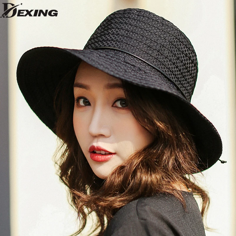 2018 Fashion All match Women Hats Casual Korean Sunscreen Foldable Style Hats Sun Hat Women