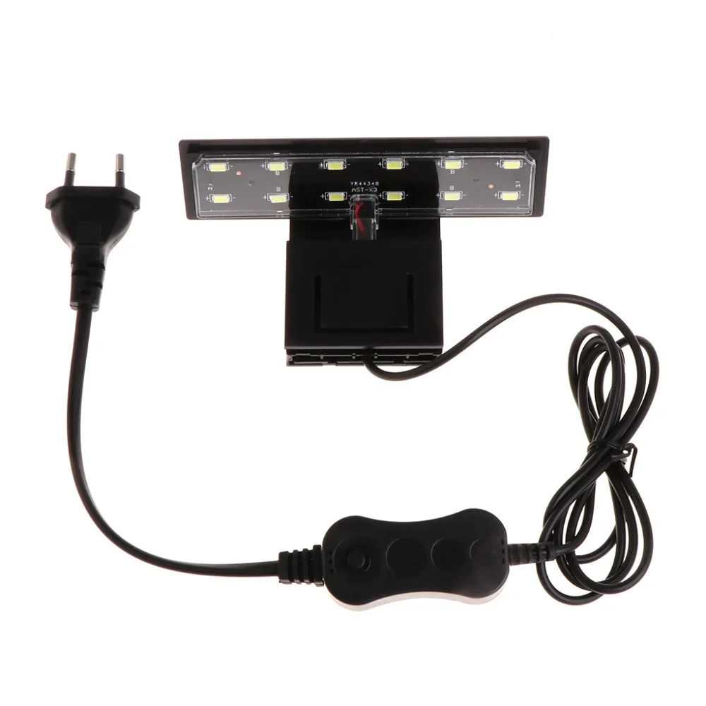 

12 LED Aquarium Fish Tank Clamp Clip Water Plant Grow White Color Lighting EU jun9