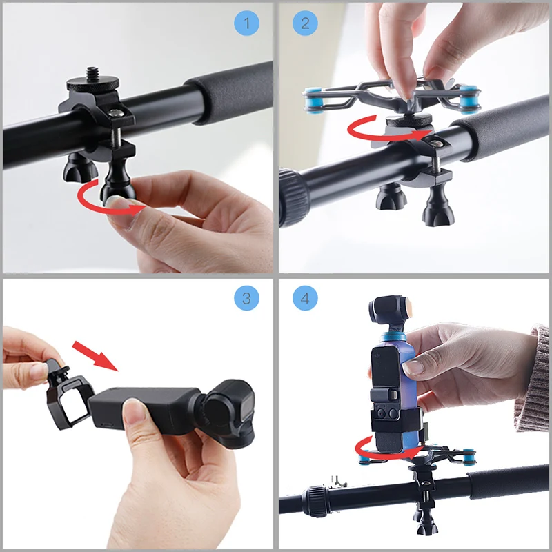 Bicycle Shock absorption damper Bracket For dji osmo Pocket Handheld gimbal camera mount Accessories 1 (7)