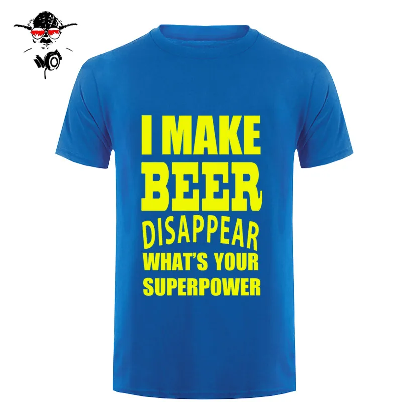 New Funny JOKE I Make Beer Disappear Gift for Dad Grandad T Shirt Men Funny Tshirt Man Clothing Short Sleeve Camisetas T-shirt