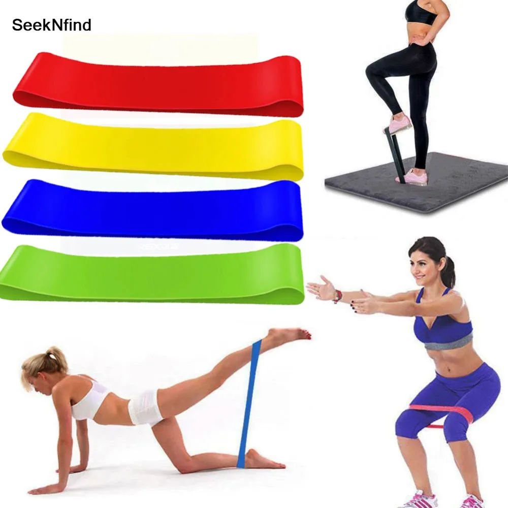 4PCS/Sets Resistance Bands Rubber Band Workout Fitness Gym Equipment ...