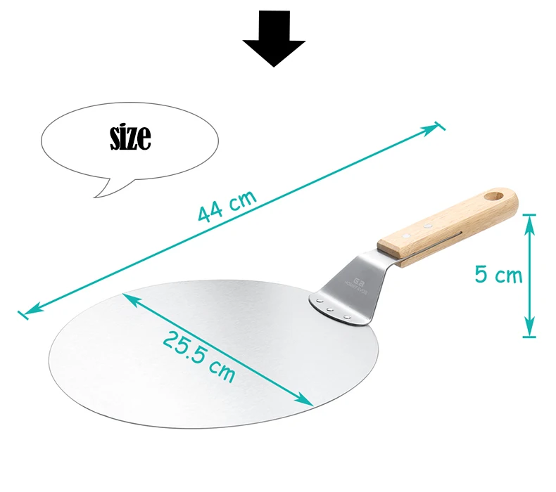 Алюминиевая Лопата для пиццы с длинной деревянной ручкой Кондитерские инструменты аксессуары лопатка для пиццы лопатка для выпечки торта резак