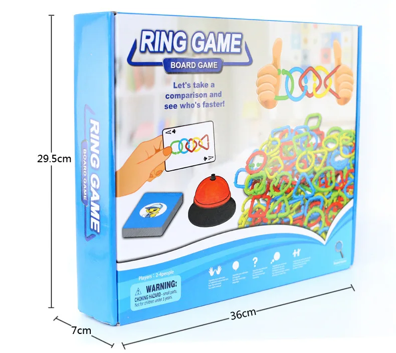 Ring game Color shapes cognition Parent-Child Interactive Party Game Brain Teaser board game Develop brain educational toys