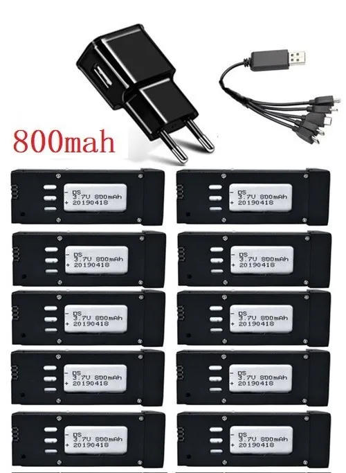 Модернизированный 800 mAH 3,7 V Lipo Батарея и Зарядное устройство для Eachine E58 JY019 S168 для RC Quadcopter запасной Запчасти 3,7 v Радиоуправляемый Дрон Батарея - Цвет: Красный