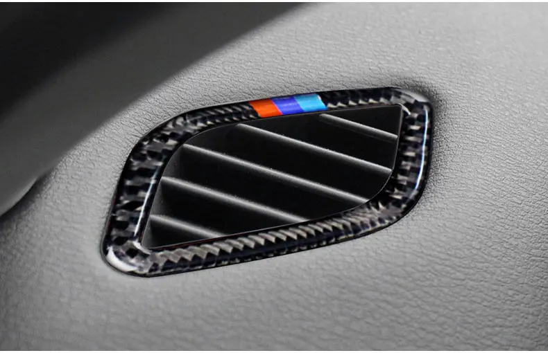 Для bmw E84 X1 аксессуары 3D углеродного волокна интерьера автомобилей ремонт, устанавливаемое на вентиляционное отверстие в салоне автомобиля Приборная панель розетки рамки украшения наклейки