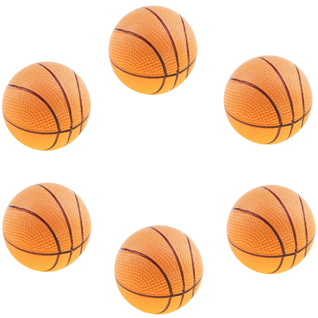 6pcs Mini Bouncing Jumping Ball Indoor Outdoor Kids Pretend Play Mini Basketball Ball Game Party Bag Fillers Kid Pet Toy Gifts