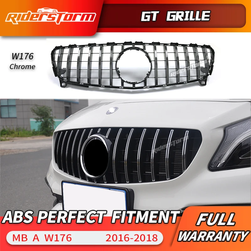 Для класс W176 GT Передняя решетка для benz A160 A180 A200 A260 A45 2016 + без Эмблема решетки