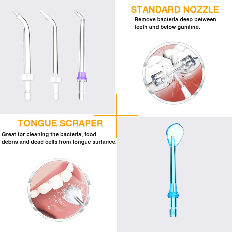  H2ofloss irrigador oral portátil usb recargable agua hilo Dental chorro de agua 300ML tanque de agu