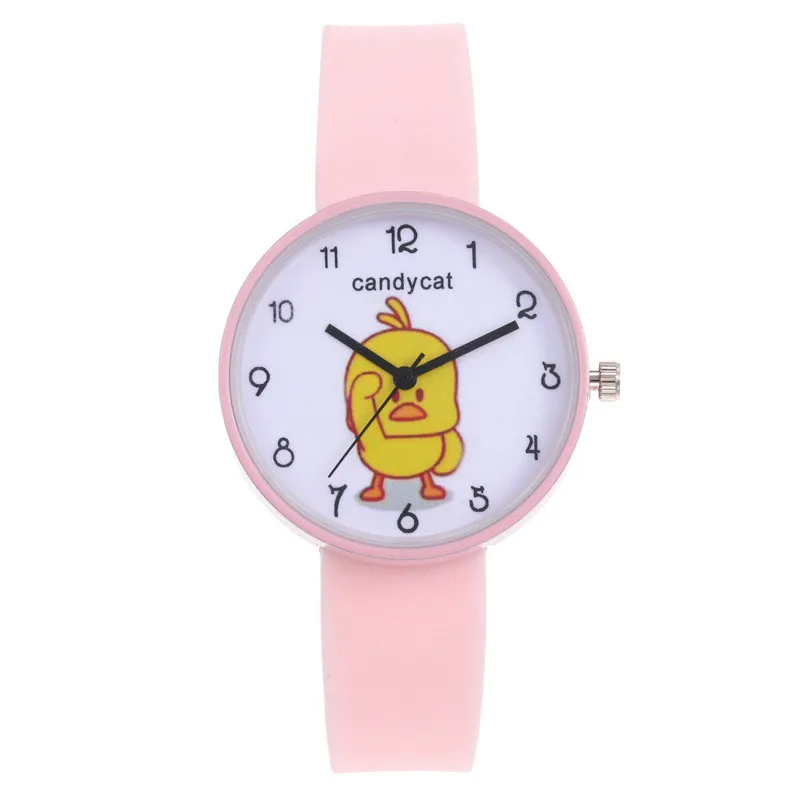 

2019 New Cartoon Children Wristwatch Fashion Yellow Duck Watches Fashion Kids Cute Rubber Funny Quartz Watch for Girl Students