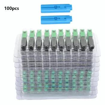 

100Pcs/Set SC Optic Fiber Embedded Quick Assembly Connector Adapter For FTTH With Instruction Manual