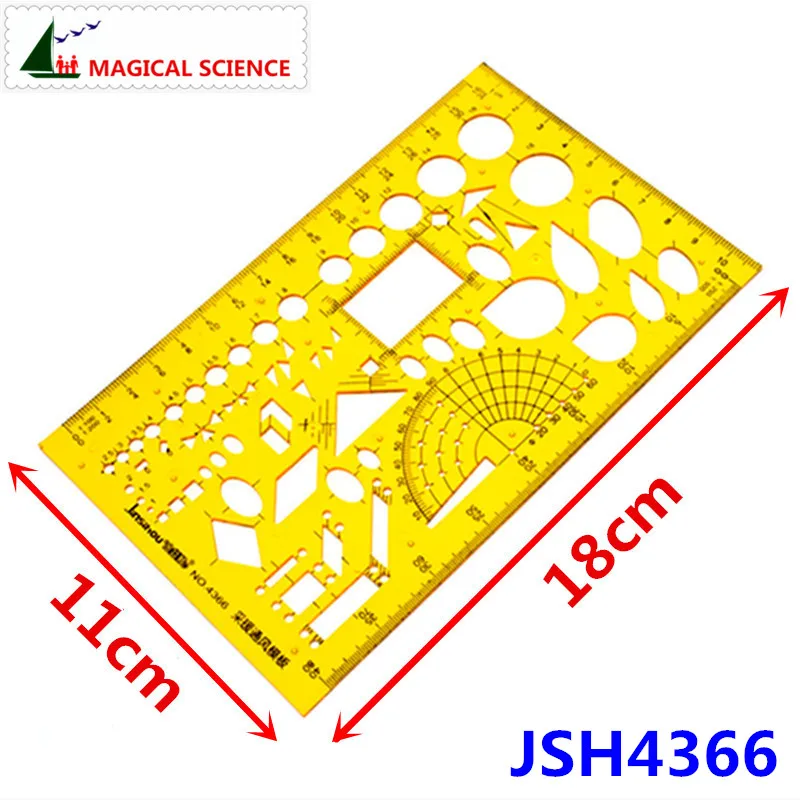 Отопление вентиляция шаблон для рисования пластиковая линейка для студентов Гибкая JSH4366