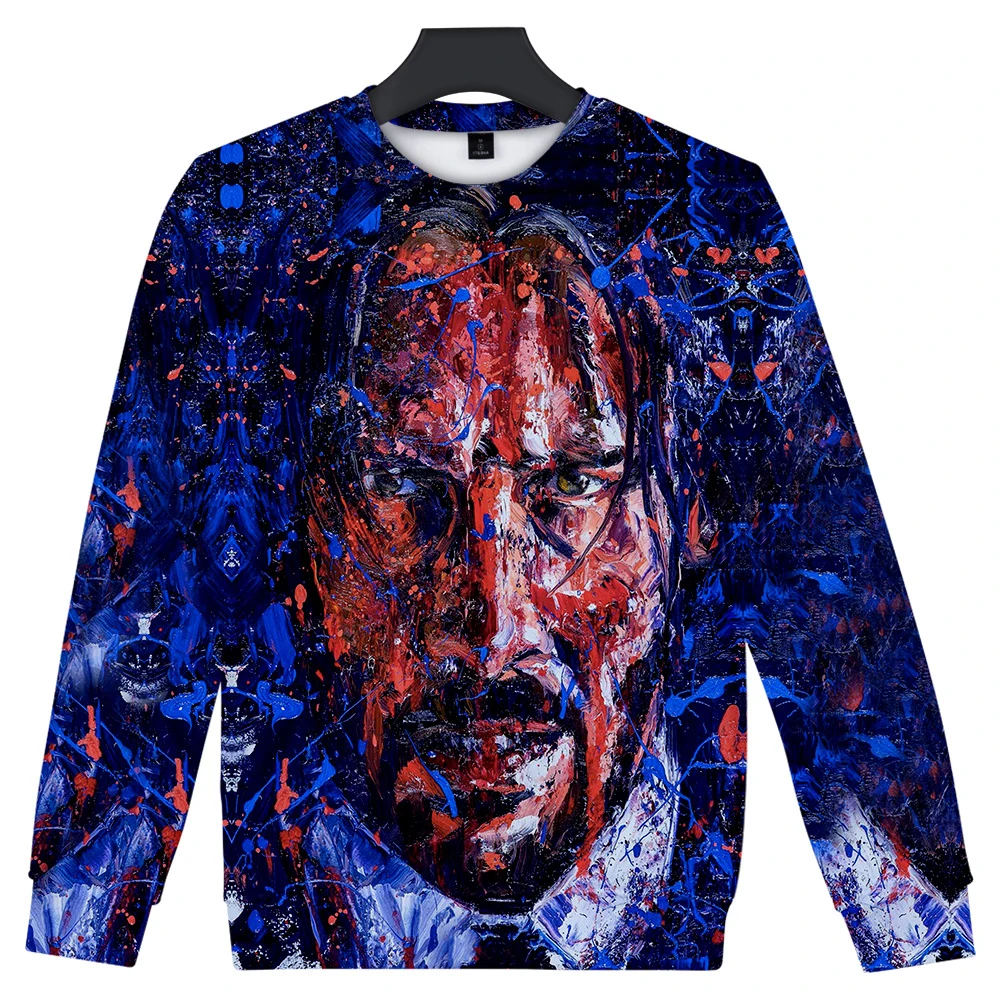 Мужская и Женская Повседневная теплая одежда с 3D принтом John Wick 3 топы 2019 лидер