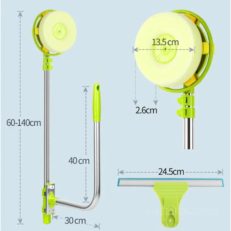 Популярный полезный Телескопический очиститель стекла с высокой посадкой для мытья окон щетка для очистки окон Hobot