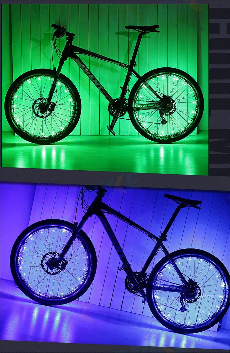 Perfect WEST BIKING Waterproof 18 LED Mountain Bike Bicycle Wheel Spoke Light USB Charging 2.2M Bike Light Road Cycling Lamp Light 1 Pcs 24