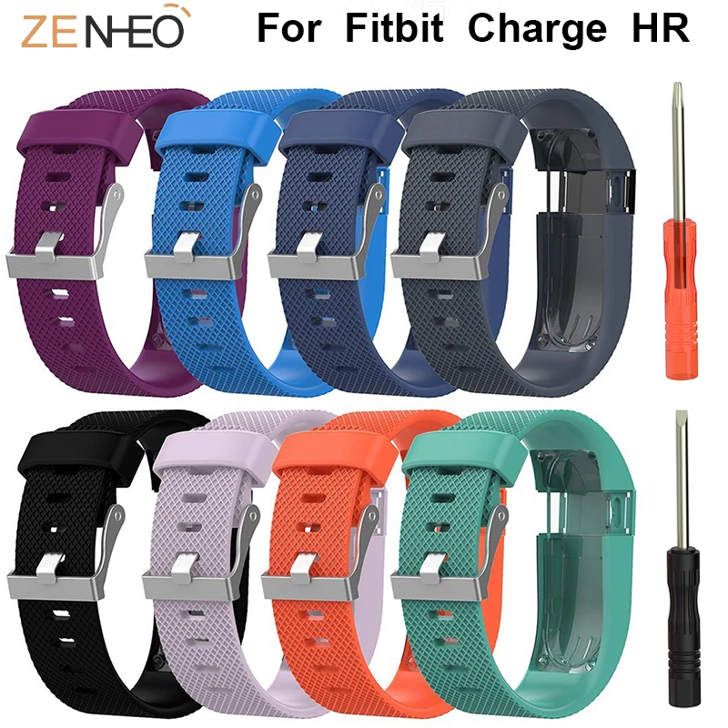 Силиконовый ремешок для часов для браслет FitBit Charge HR замена ремешок для браслет FitBit Charge HR трекер активности металлической пряжкой наручных