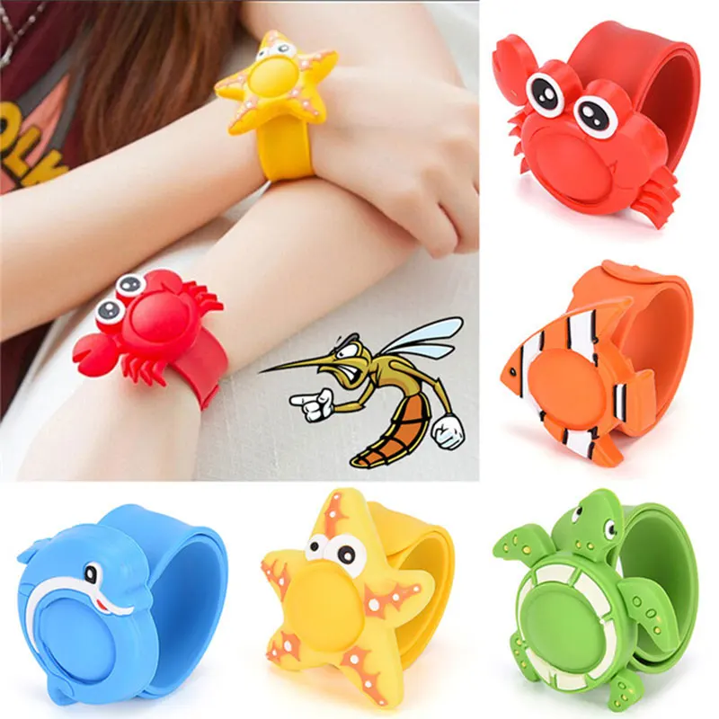 

1 PCS Cartoon Silicone Mosquito Killer Bracelet Reusable Repellent Wrist Band Baby Infant Children Hand Ring A